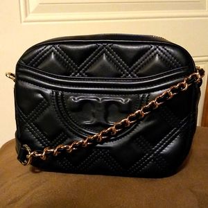 Black quilted purse